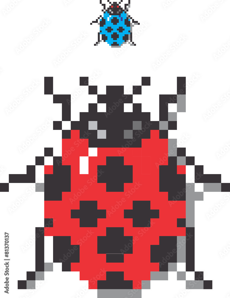 Fototapeta premium Pixel Lady Bug