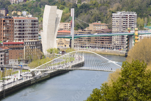 View of Bilbao city from Etxebarria park (Spain) photo