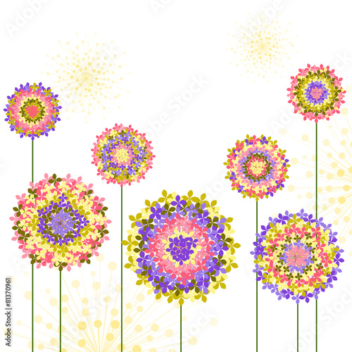 Fototapeta Naklejka Na Ścianę i Meble -  Springtime Colorful Hydrangea Flower Background