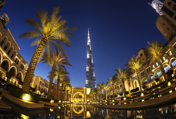 Crédence de cuisine Burj Khalifa Soirée sur Burj Khalifa Dubaï  © Andrey Bandurenko
