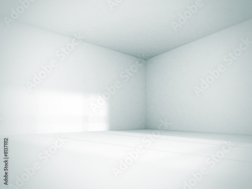 Empty Room Interior White Background