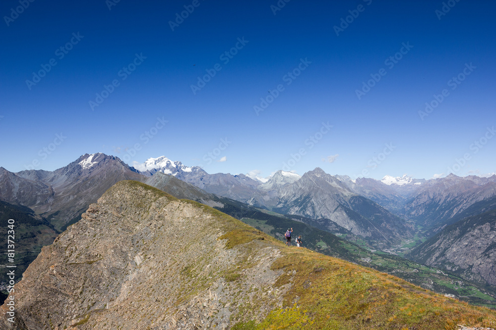 Panorama dall'alto della montagna