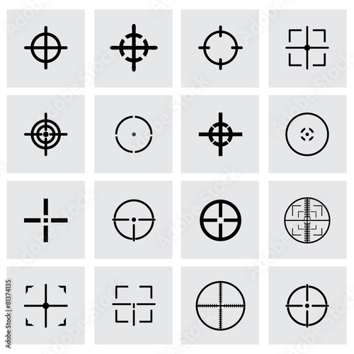 Vector crosshair icon set