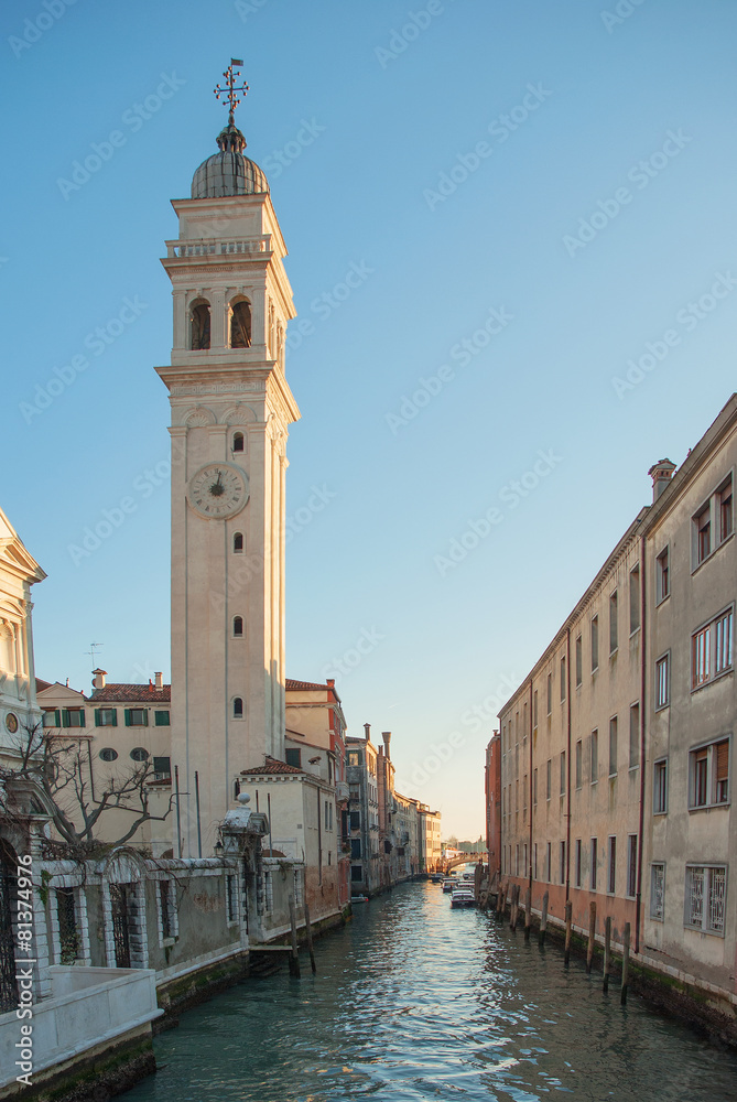 Venice, Italy, canal in Arsenale quarter