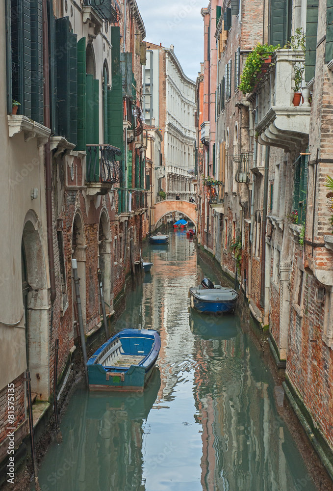 Venice, Italy, canal in Saint Polo quarter.