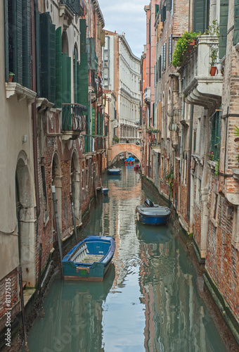 Venice  Italy  canal in Saint Polo quarter.