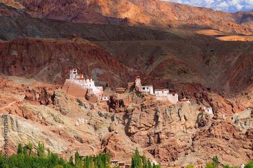 Ruins at Basgo Monastery photo