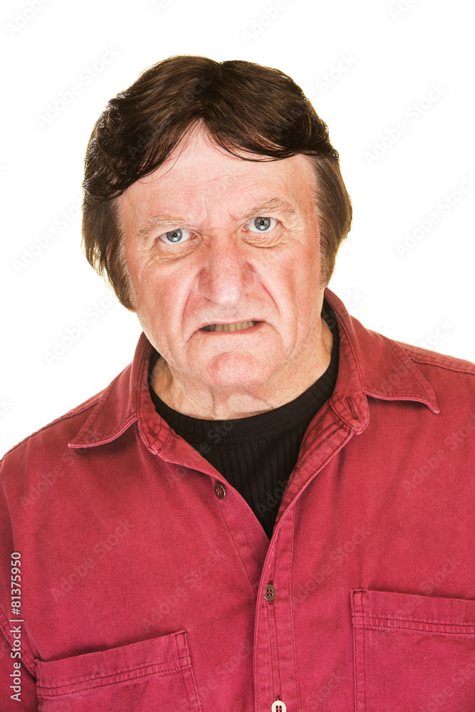 Obraz premium Sneering Man in Red