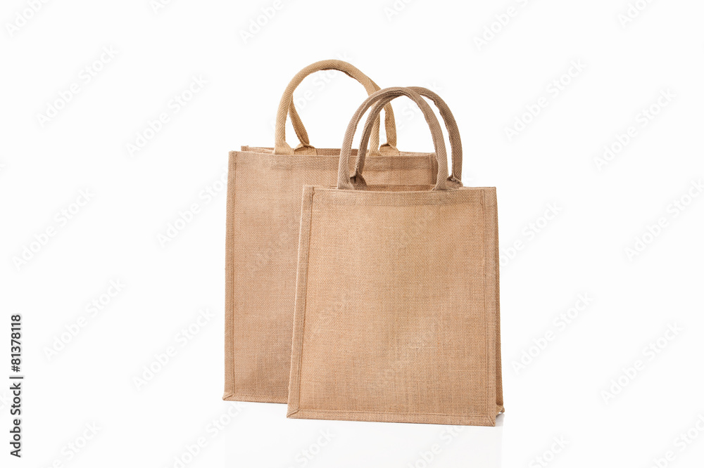 Bag. Textile eco bag on white background Bag. Textile eco bag on white background