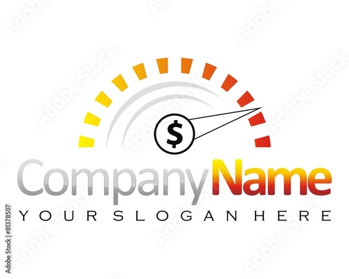 speedometer dollar logo image vector