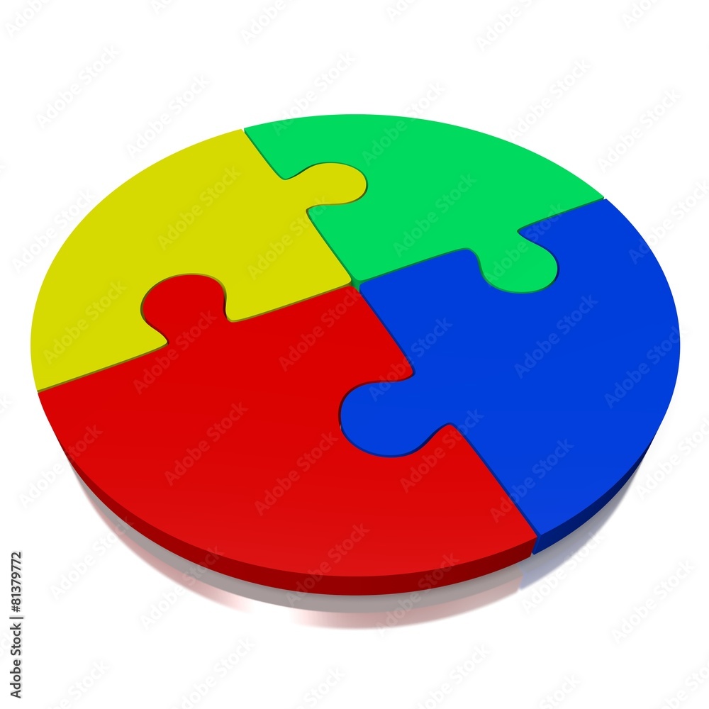 3D puzzle concept 3D puzzle concept