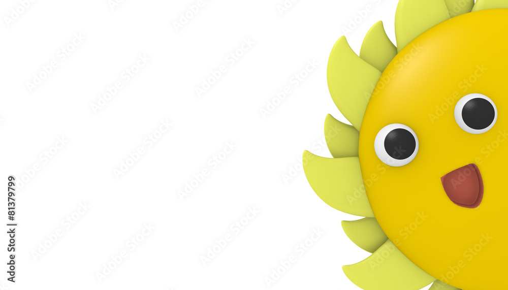 Fototapeta premium 太陽のキャラクター