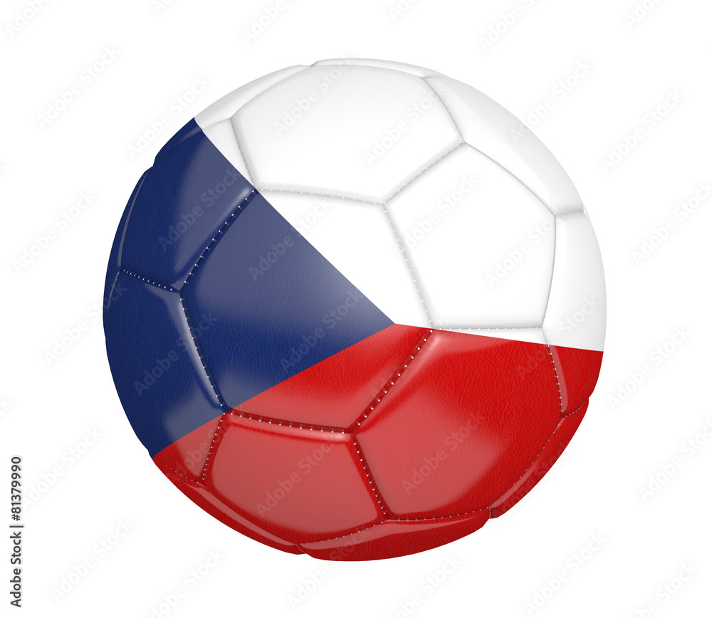 Soccer ball, or football, with the flag of Czech Republic Soccer ball, or football, with the flag of Czech Republic