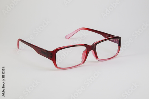 Glasses on white background