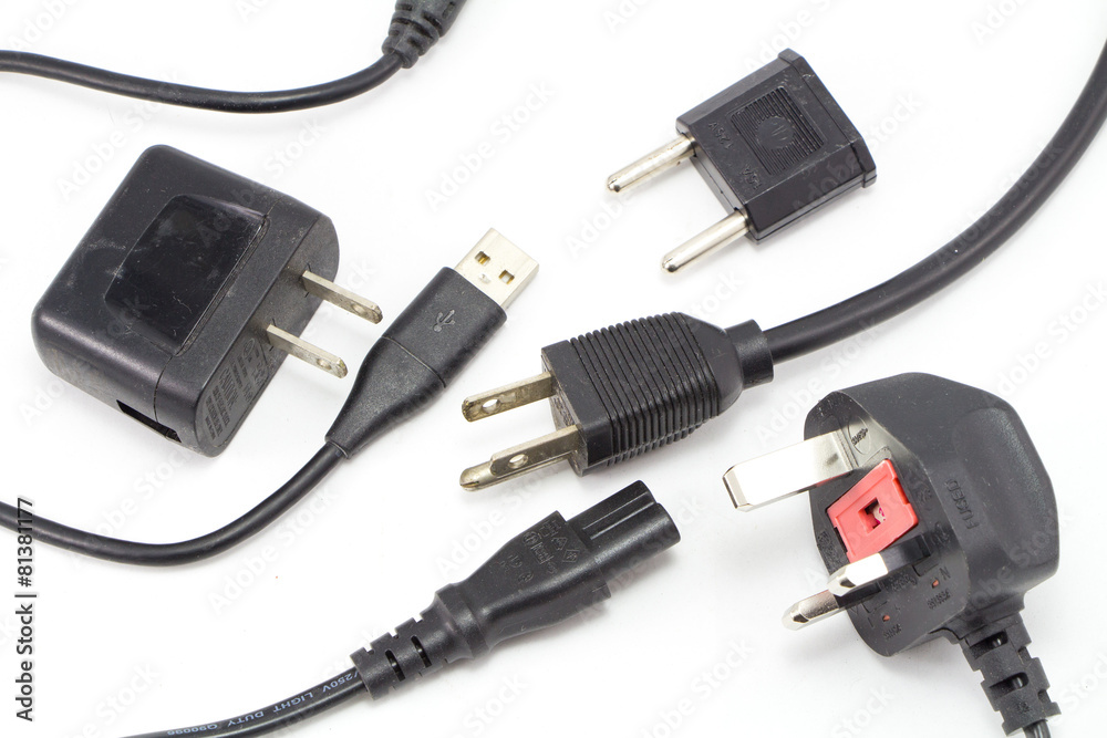 different universal adapters Travel adapters isolated different universal adapters Travel adapters isolated