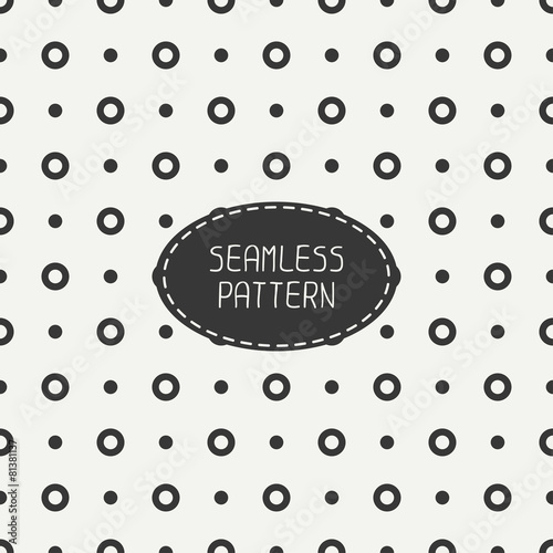 Geometric seamless polka dot pattern with circles. Wrapping