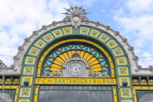 Obraz na płótnie Facade of Abando train station, Bilbao (Spain) w salonie