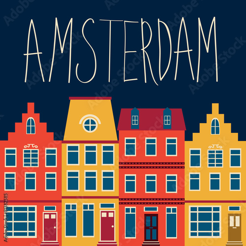 Cute Amsterdam houses set