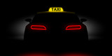realistic car taxi back view