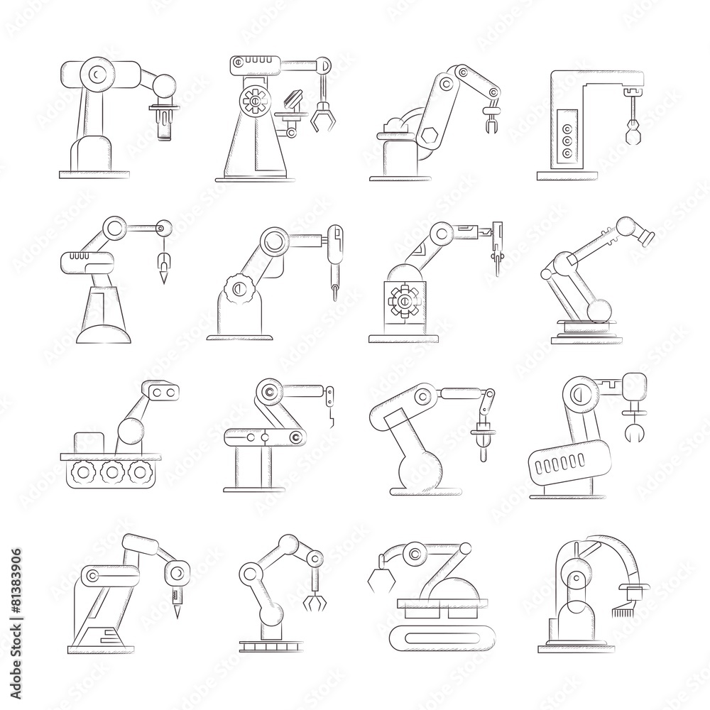 industrial robot icons