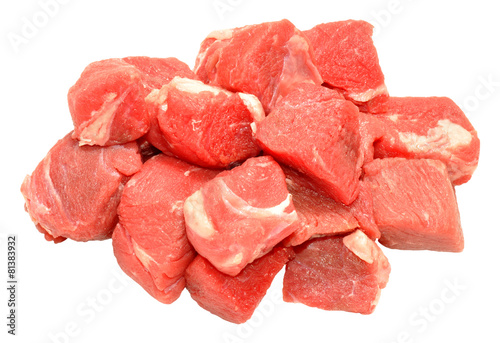 Fresh Raw Diced Beef