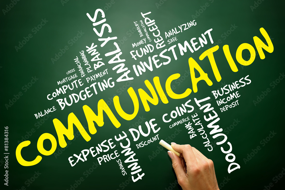 COMMUNICATION word cloud, business concept
