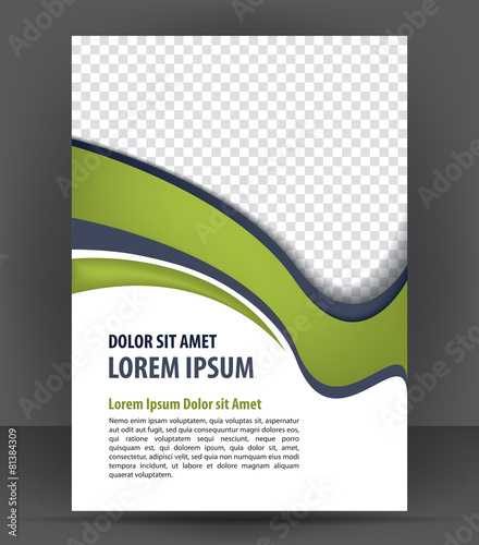 Magazine, flyer, brochure, cover layout design print template