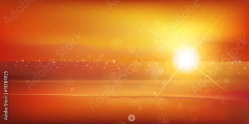 海　夕日　背景