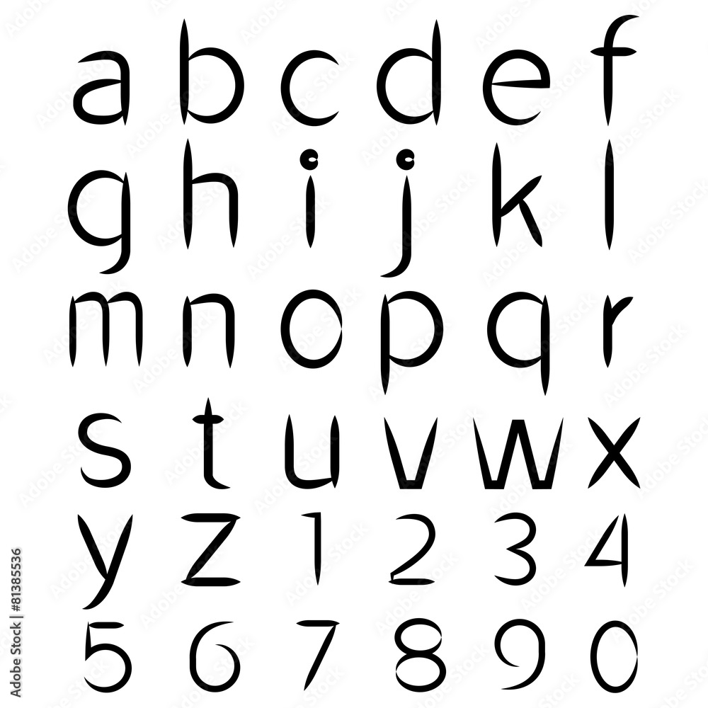 vector alphabet font vector alphabet font