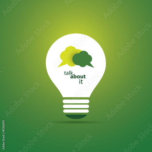 Green Eco Energy Concept Icon - Talk About the Sustainability