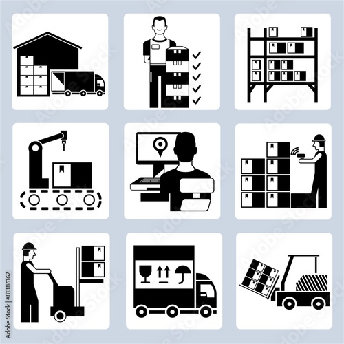 warehouse management icons