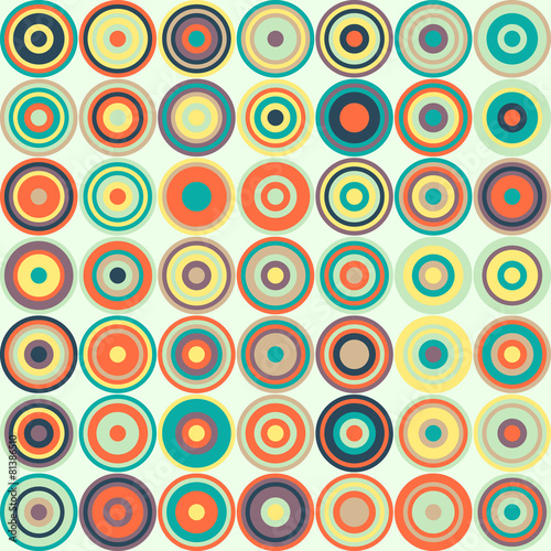 Seamless Colorful Background made of fractal circles
