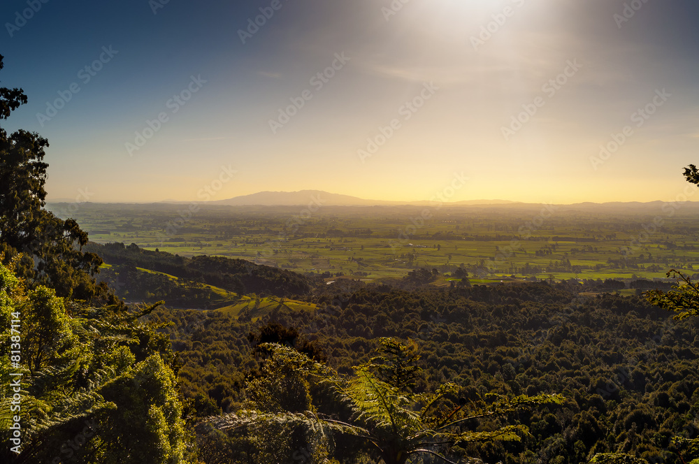 New Zealand sunset landscape