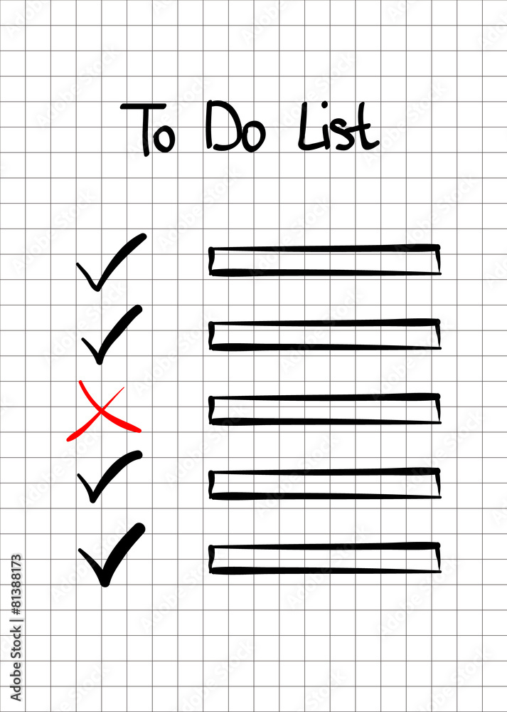 Hand-drawn doodle to do checklist Hand-drawn doodle to do checklist