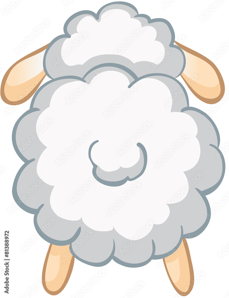 Obraz premium Schaf von hinten