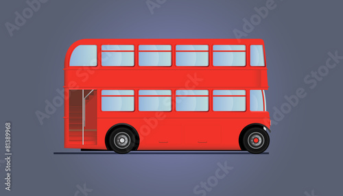 Double decker bus - red