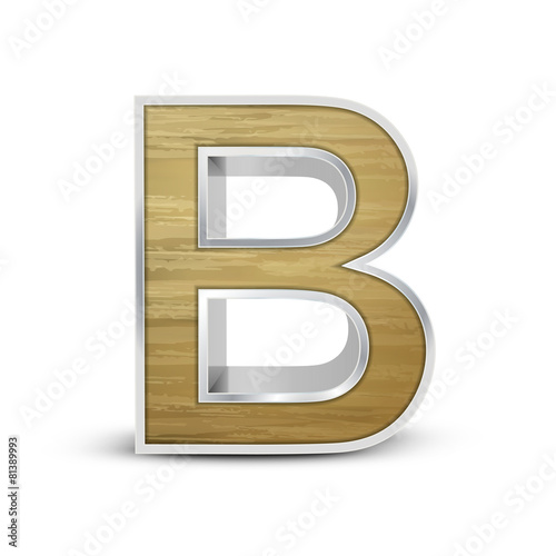 3d attractive wooden alphabet B