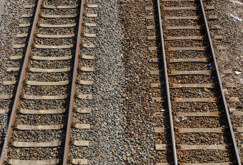 two parallel railway tracks