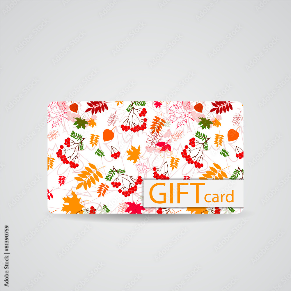 Abstract Beautiful Gift Card Design, Vector Illustration