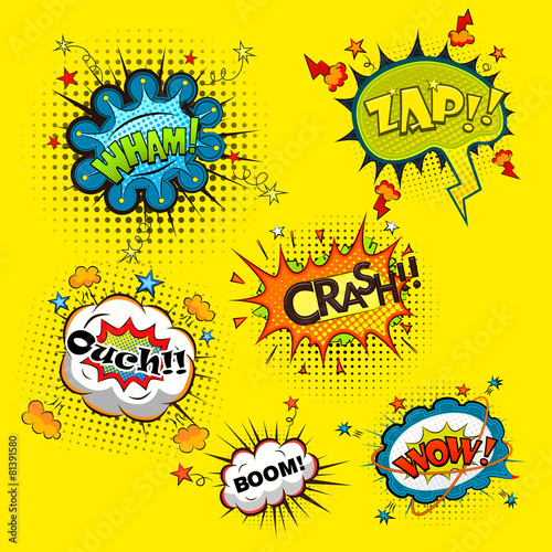 Comic speech bubbles vector