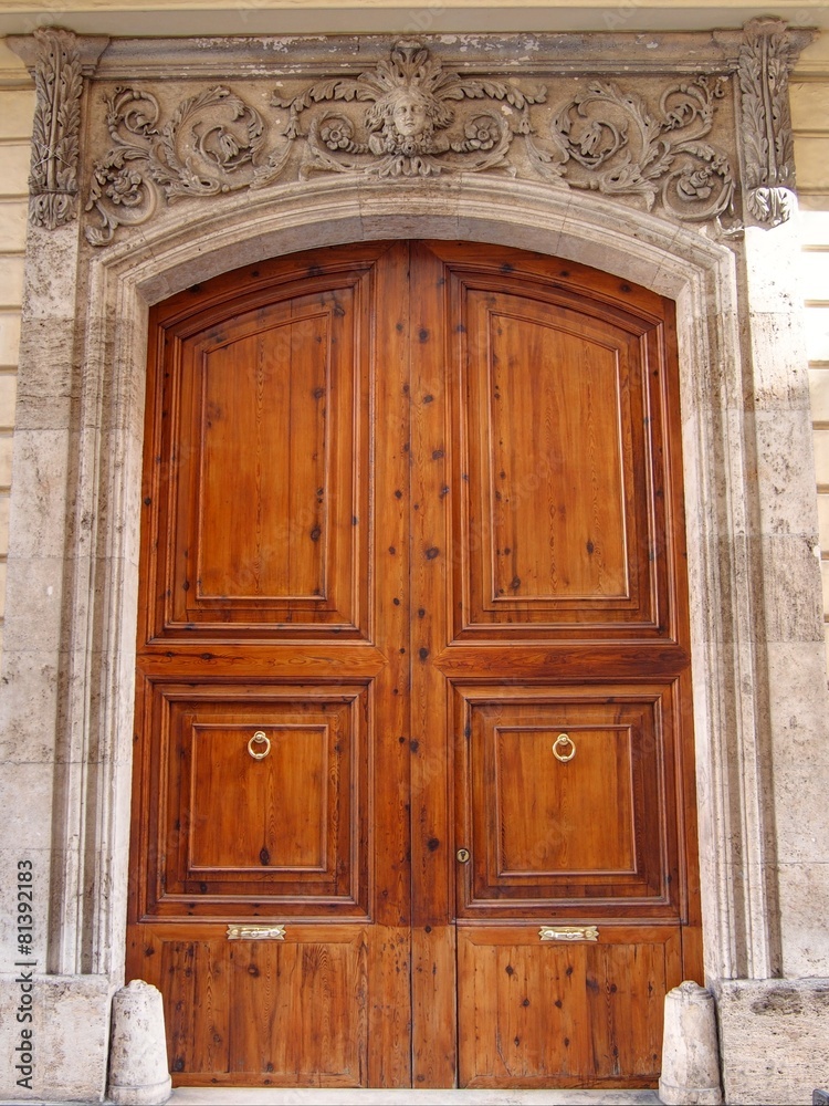 Old wooden door in Valencia