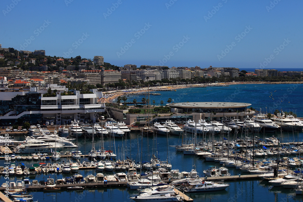 Panoramic view of the waterfront Cannes