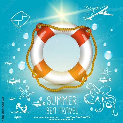 summer sea travel theme