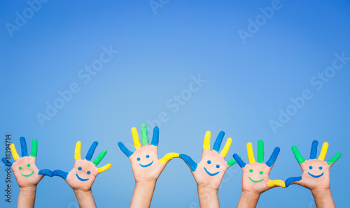 Happy smiley hands