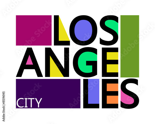Los Angeles City, T-shirt Typography Graphics, Vector