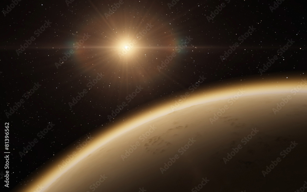 Fototapeta premium Alien Desert Exo Planet