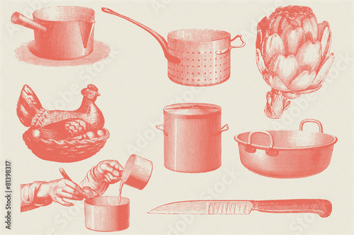 27 Kitchen And Cooking Set Vector