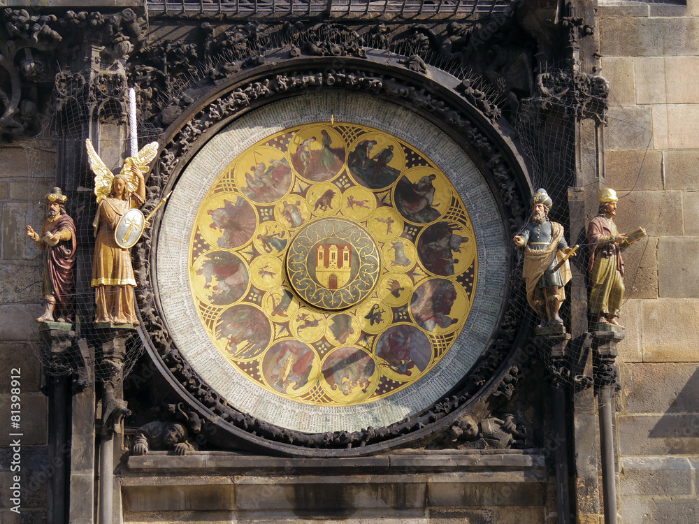 painting above Astronomical Clock, Prague Old Town