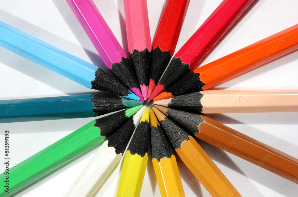Fototapeta premium Set of colored pencils