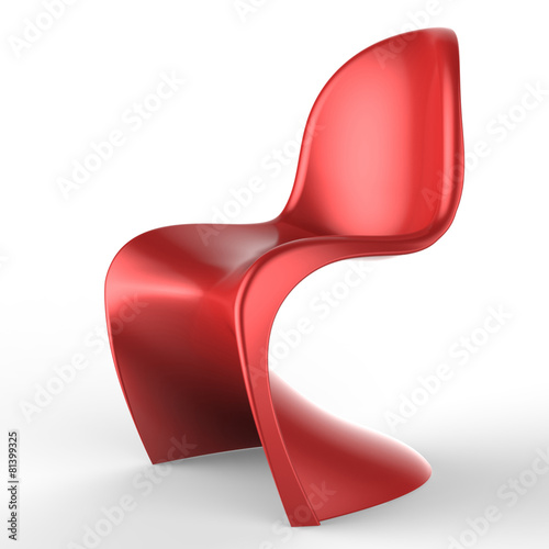 modern chair isolated white background